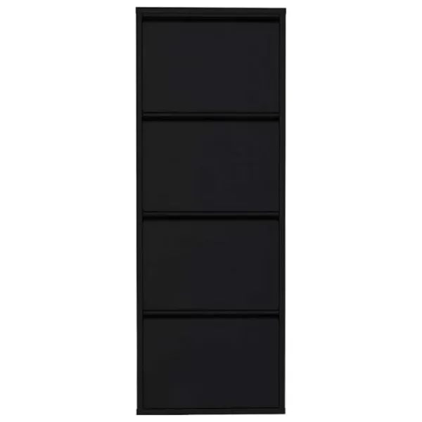 Обувной шкаф Trendy 4 Piece Metal 136 x 50 x 15см /Black /Черный photo 1