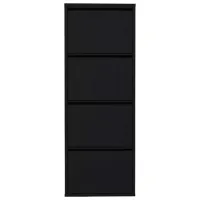 Обувной шкаф Trendy 4 Piece Metal 136 x 50 x 15см /Black /Черный