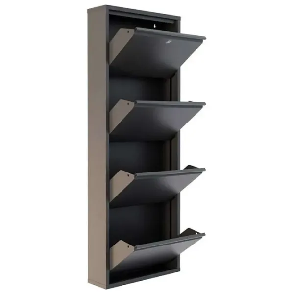 Обувной шкаф Trendy Locking 4 Piece Meta 136 x 50 x 15см /Anthracite /Антрацит photo 2