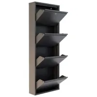 Обувной шкаф Trendy Locking 4 Piece Meta 136 x 50 x 15см /Anthracite /Антрацит photo 2