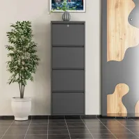 Обувной шкаф Trendy Locking 4 Piece Meta 136 x 50 x 15см /Anthracite /Антрацит photo 4
