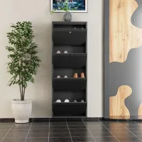 Обувной шкаф Trendy Locking 4 Piece Meta 136 x 50 x 15см /Anthracite /Антрацит photo 5