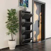 Обувной шкаф Trendy Locking 4 Piece Meta 136 x 50 x 15см /Anthracite /Антрацит photo 6