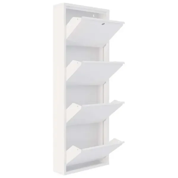 Обувной шкаф Trendy Locking 4 Piece Meta 136 x 50 x 15см /White /Белый photo 2