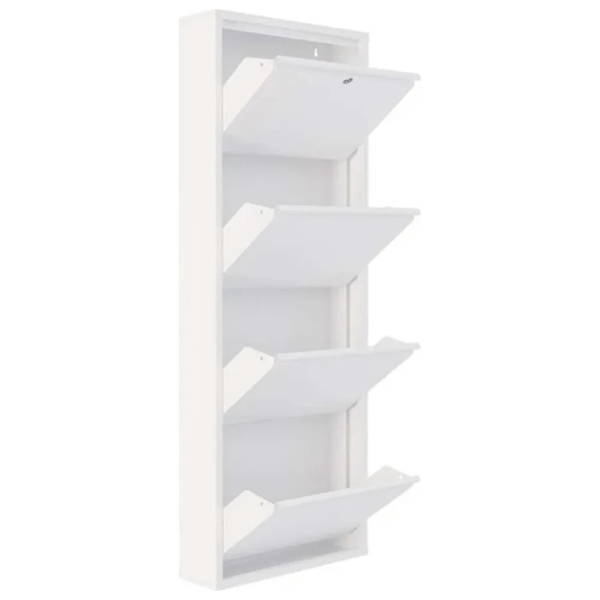 Обувной шкаф Trendy Locking 4 Piece Meta 136 x 50 x 15см /White /Белый photo 2