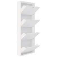 Обувной шкаф Trendy Locking 4 Piece Meta 136 x 50 x 15см /White /Белый photo 2