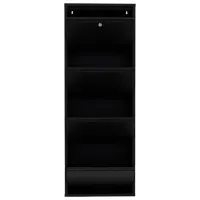 Обувной шкаф Trendy Locking 4 Piece Meta 136 x 50 x 15см /Black /Черный