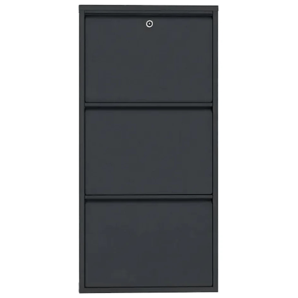 Обувной шкаф Trendy Locking 3 Piece Metal 103 x 50 x 15см /Anthracite /Антрацит photo 1