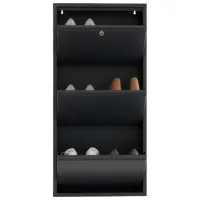 Обувной шкаф Trendy Locking 3 Piece Metal 103 x 50 x 15см /Anthracite /Антрацит photo 2