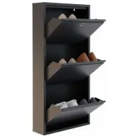Обувной шкаф Trendy Locking 3 Piece Metal 103 x 50 x 15см /Anthracite /Антрацит photo 3