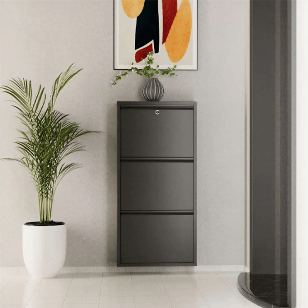 Обувной шкаф Trendy Locking 3 Piece Metal 103 x 50 x 15см /Anthracite /Антрацит photo 5