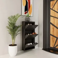 Обувной шкаф Trendy Locking 3 Piece Metal 103 x 50 x 15см /Anthracite /Антрацит photo 6