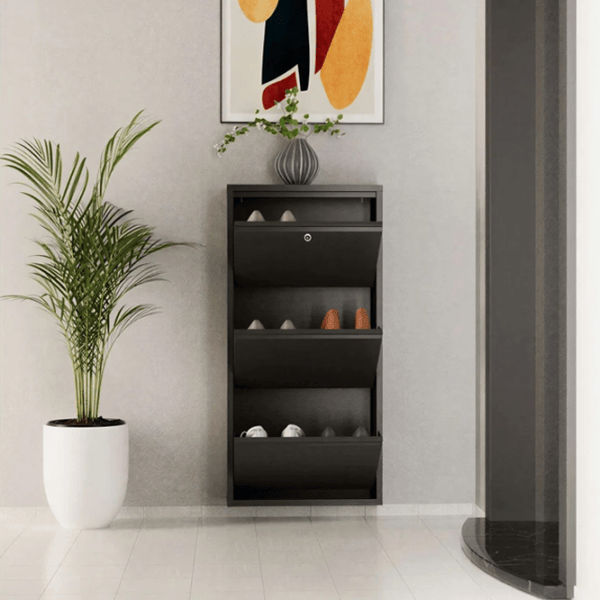 Обувной шкаф Trendy Locking 3 Piece Metal 103 x 50 x 15см /Anthracite /Антрацит photo 7