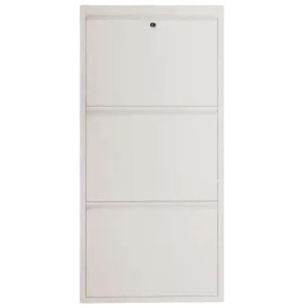 Обувной шкаф Trendy Locking 3 Piece Metal 103 x 50 x 15см /White /Белый photo 1