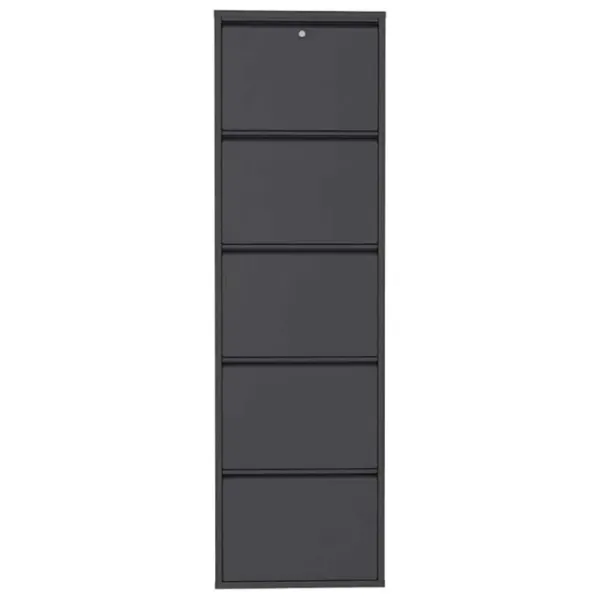Обувной шкаф Trendy Locking 5 Piece Metal 169 x 50 x 15см /Anthracite /Антрацит photo 1
