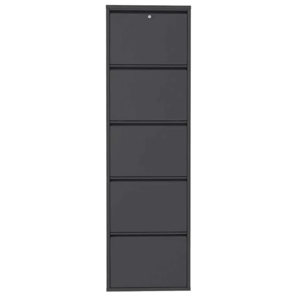 Обувной шкаф Trendy Locking 5 Piece Metal 169 x 50 x 15см /Anthracite /Антрацит photo 1