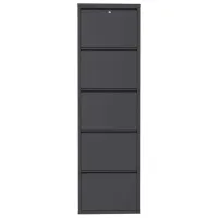 Обувной шкаф Trendy Locking 5 Piece Metal 169 x 50 x 15см /Anthracite /Антрацит