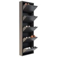 Обувной шкаф Trendy Locking 5 Piece Metal 169 x 50 x 15см /Anthracite /Антрацит photo 3