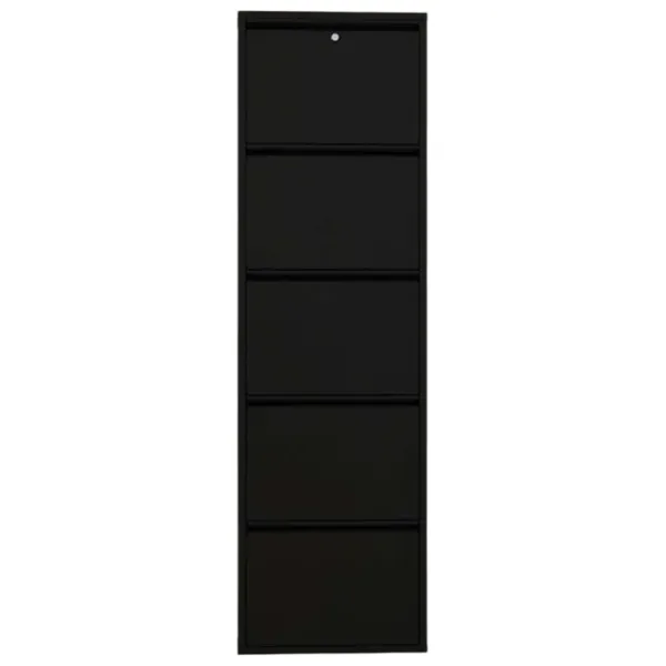 Обувной шкаф Trendy Locking 5 Piece Metal 169 x 50 x 15см /Black /Черный photo 1