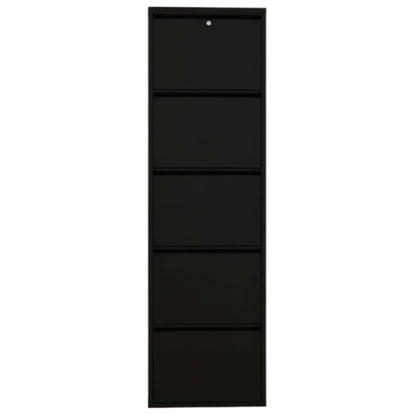 Обувной шкаф Trendy Locking 5 Piece Metal 169 x 50 x 15см /Black /Черный photo 1
