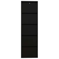 Обувной шкаф Trendy Locking 5 Piece Metal 169 x 50 x 15см /Black /Черный