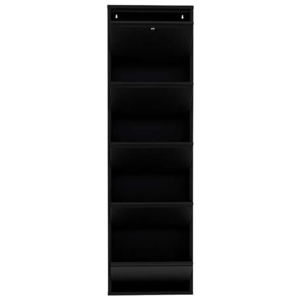 Обувной шкаф Trendy Locking 5 Piece Metal 169 x 50 x 15см /Black /Черный photo 2