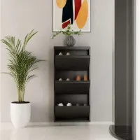 Обувной шкаф Trendy 3 Piece Metal 103 x 50 x 15см /Anthracite /Антрацит photo 5