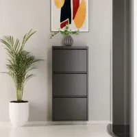 Обувной шкаф Trendy 3 Piece Metal 103 x 50 x 15см /Anthracite /Антрацит photo 6