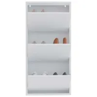 Обувной шкаф Trendy 3 Piece Metal 103 x 50 x 15см /White /Белый
