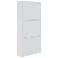 Обувной шкаф Trendy 3 Piece Metal 103 x 50 x 15см /White /Белый photo 2