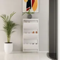 Обувной шкаф Trendy 3 Piece Metal 103 x 50 x 15см /White /Белый photo 4