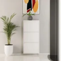 Обувной шкаф Trendy 3 Piece Metal 103 x 50 x 15см /White /Белый photo 6