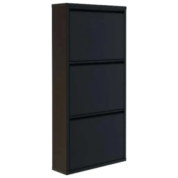 Обувной шкаф Trendy 3 Piece Metal 103 x 50 x 15см /Black /Черный photo 2