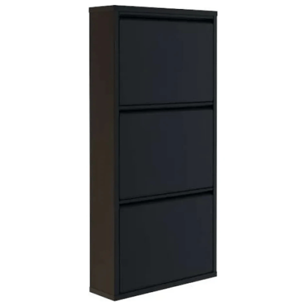 Обувной шкаф Trendy 3 Piece Metal 103 x 50 x 15см /Black /Черный photo 2