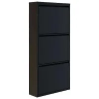 Обувной шкаф Trendy 3 Piece Metal 103 x 50 x 15см /Black /Черный photo 2