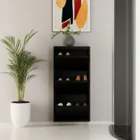 Обувной шкаф Trendy 3 Piece Metal 103 x 50 x 15см /Black /Черный photo 4
