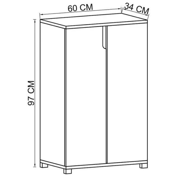 Обувной шкаф Trendy Venedik 97 x 60 x 34см /White /Белый photo 4