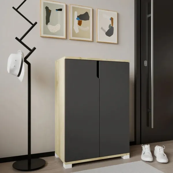 Dulap pentru încălțăminte Trendy Venedik 97 x 60 x 34 /Stejar Sonoma /Anthracite photo 3