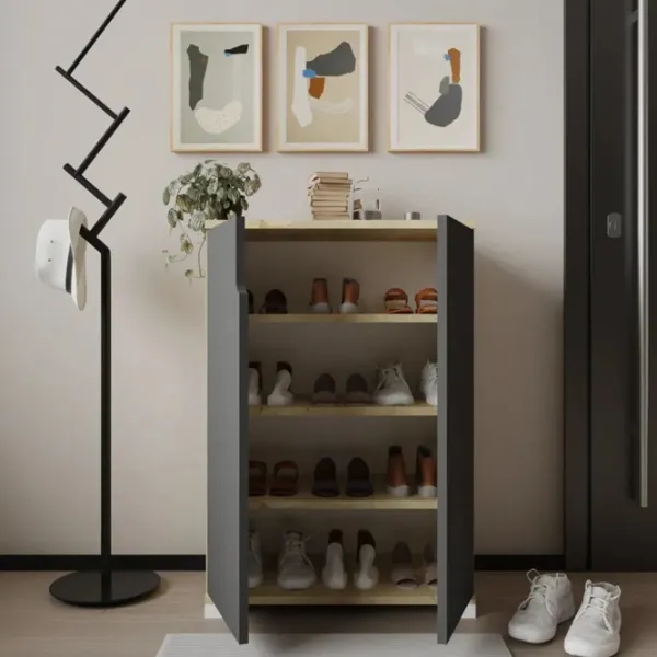 Dulap pentru încălțăminte Trendy Venedik 97 x 60 x 34 /Stejar Sonoma /Anthracite photo 5