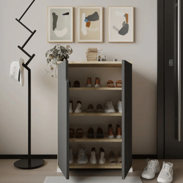 Dulap pentru încălțăminte Trendy Venedik 97 x 60 x 34 /Stejar Sonoma /Anthracite photo 5