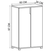 Обувной шкаф Trendy Venedik 97 x 60 x 34см /Сапфировый дуб /Сапфировый дуб photo 6