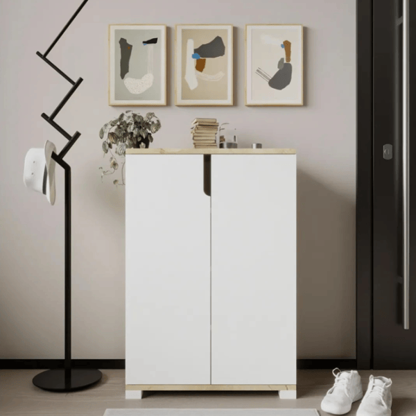 Обувной шкаф Trendy Venedik 97 x 60 x 34см /Сапфировый дуб /Белый photo 4