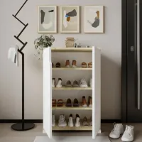 Обувной шкаф Trendy Venedik 97 x 60 x 34см /Сапфировый дуб /Белый photo 5