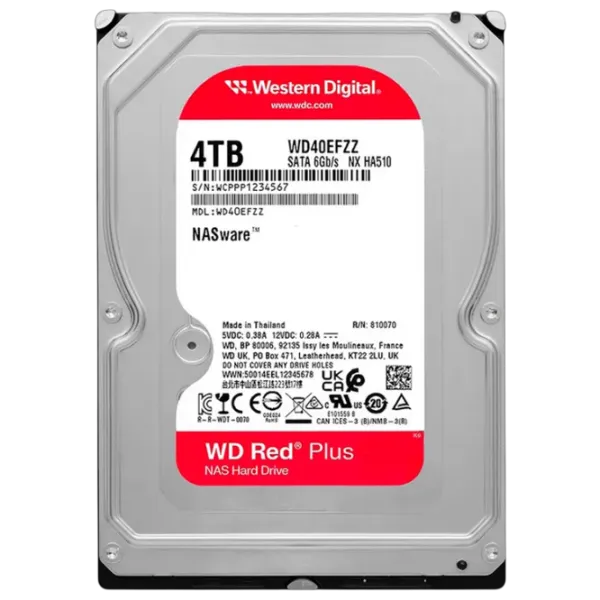 HDD Western Digital Red Plus 4 TB WD40EFZZ / Red photo 2