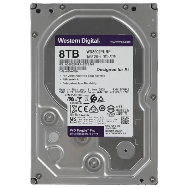 HDD Western Digital Purple Pro 8 ТБ WD8002PURP / Пурпурный photo 2
