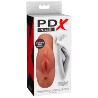 Мастурбатор PDX Plus Perfect Pussy: Double Stroker Бежевый