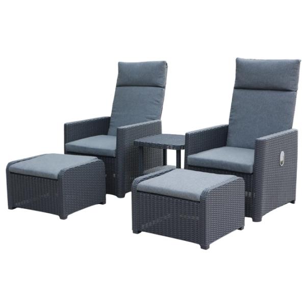 Set mobilă grădină Chomik ZUM6430 Ratan artificial / Ratan artificial / Rattan artificial / Anthracite photo 2