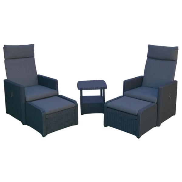 Set mobilă grădină Chomik ZUM6430 Ratan artificial / Ratan artificial / Rattan artificial / Anthracite photo 3