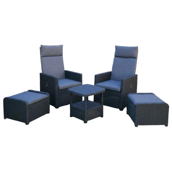 Set mobilă grădină Chomik ZUM6430 Ratan artificial / Ratan artificial / Rattan artificial / Anthracite photo 4