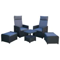 Set mobilă grădină Chomik ZUM6430 Ratan artificial / Ratan artificial / Rattan artificial / Anthracite photo 4